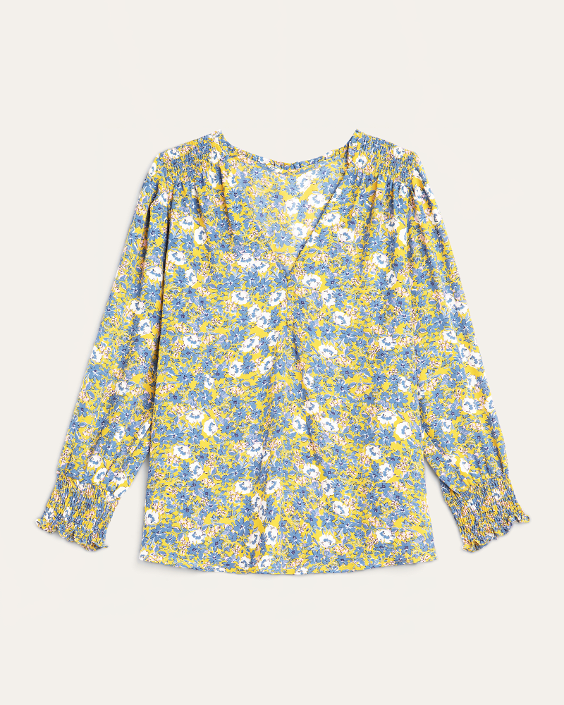 Front of plus size Adaline V-Neck Blouse by Molly&Isadora | Dia&Co | dia_product_style_image_id:173892